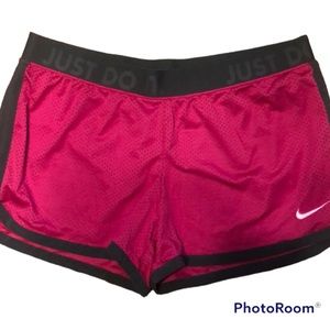 NIKE DRIFIT mesh magenta gray running shorts large